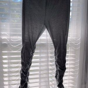 Gray stacked pants